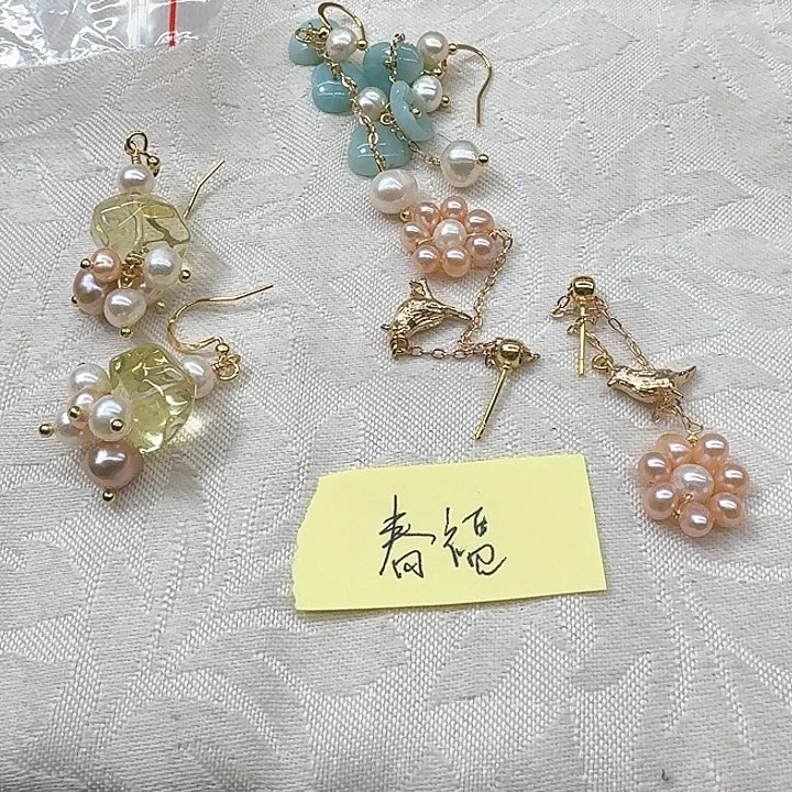 淡水珍珠甜美银S925镶嵌春****玲