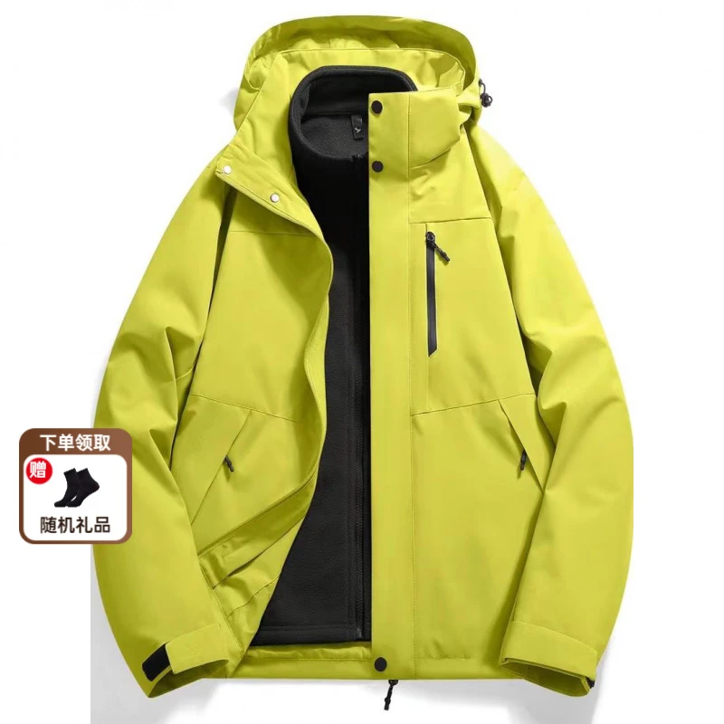 KTCZ冲锋衣三合一外套男士秋冬户外防风防水新款可拆卸两件套上衣
