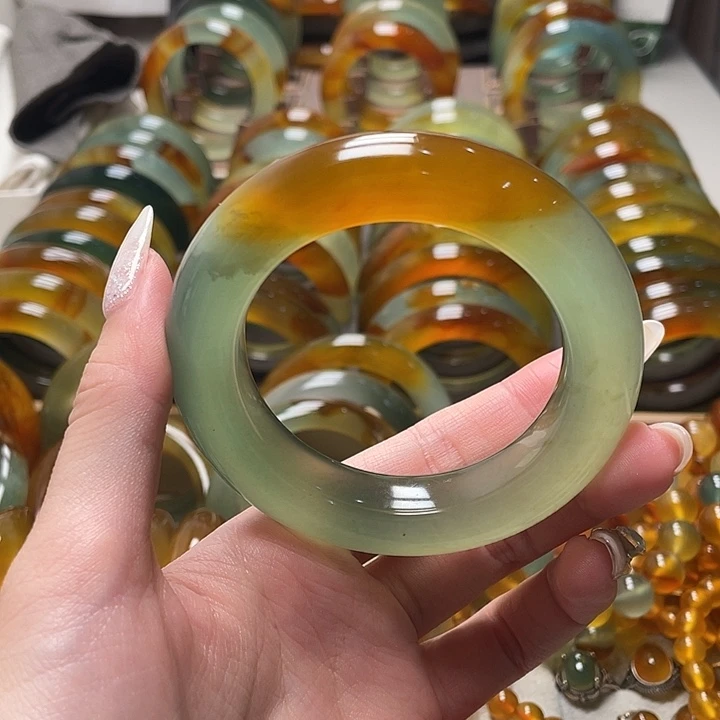 蛇纹石玉未镶嵌手镯54.7
