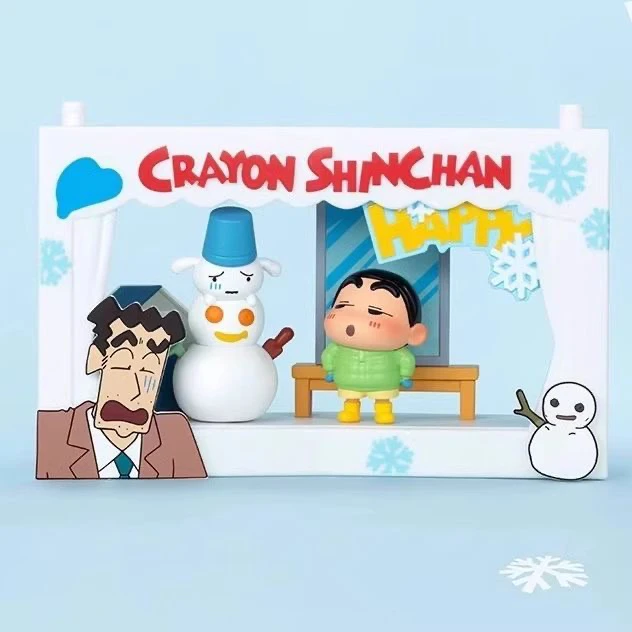 【拆盒】正版蜡笔小新生活剧场系列场景手办盲盒