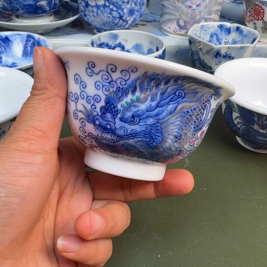 瓷景德镇纯手绘茶具圆圆231