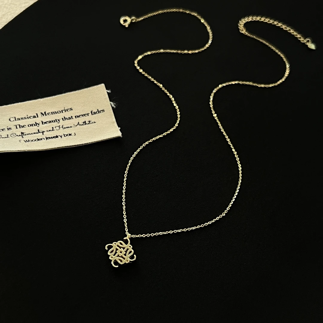 坠链均925银 s925百搭通勤几何锁骨链