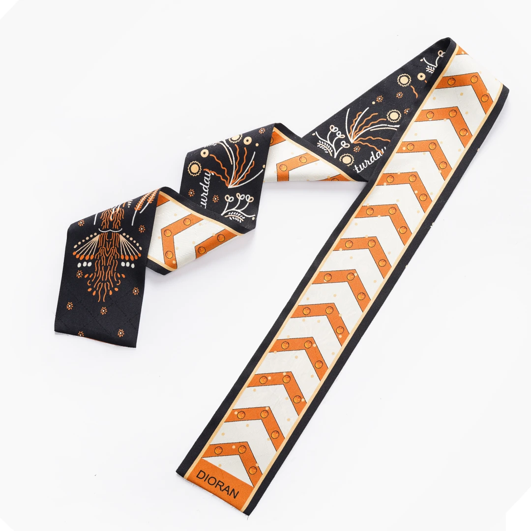 琸娅92桑蚕丝双面花便携加宽休闲百搭弹力真丝丝巾