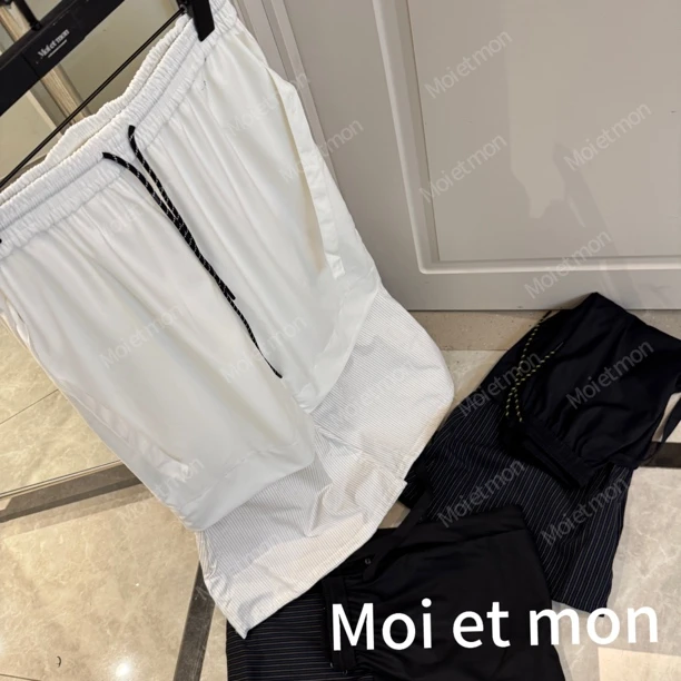 【Moi et mon】春季新款小众时尚休闲百搭拼接长裤薄款宽松长裤