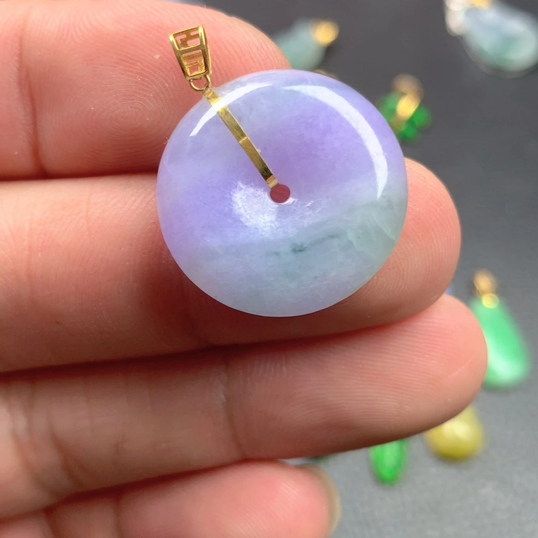 【闪购商品】颈饰18K金镶嵌翡翠翡翠