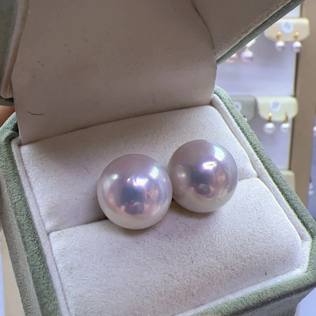 淡水珍珠耳饰银S925镶嵌