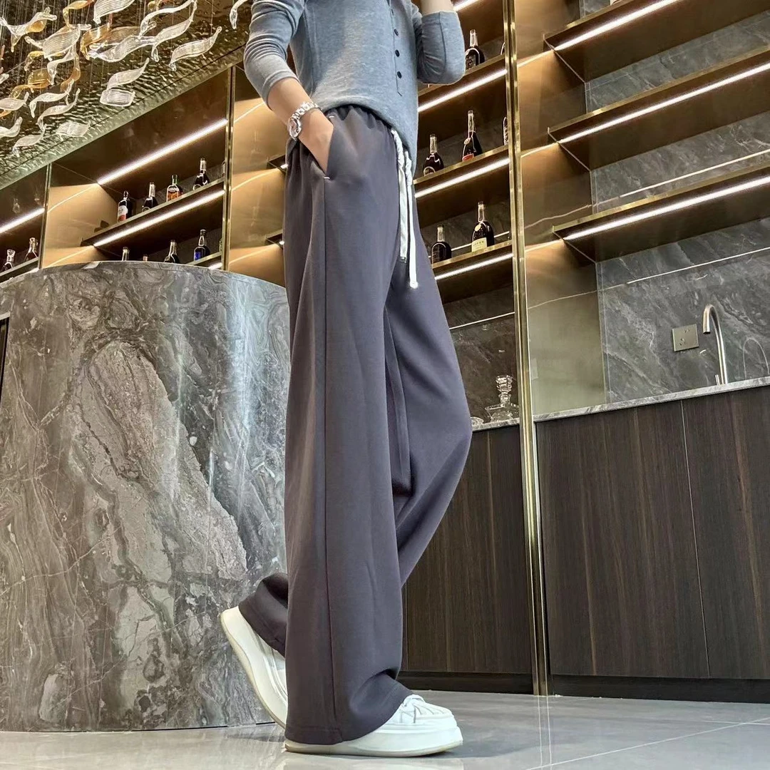 【修饰腿型】显瘦高腰休闲潮流瘦版阔腿裤9207