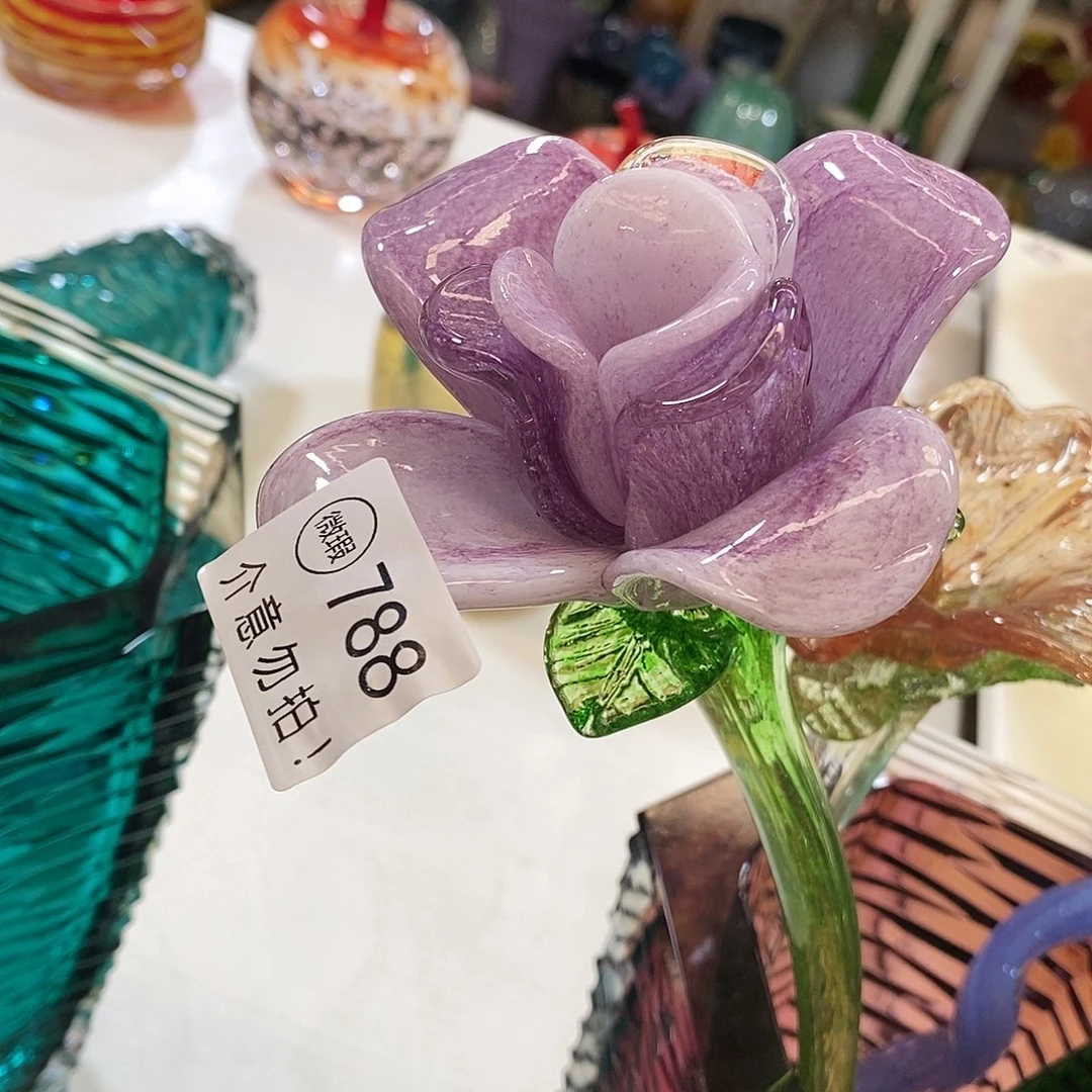 琉璃紫色玫瑰花微瑕