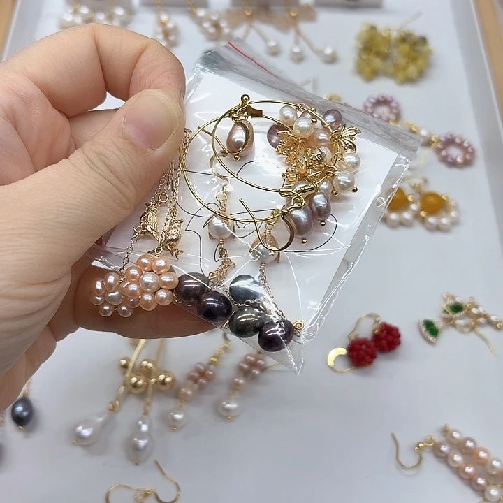 淡水珍珠发饰银S925镶嵌妍*