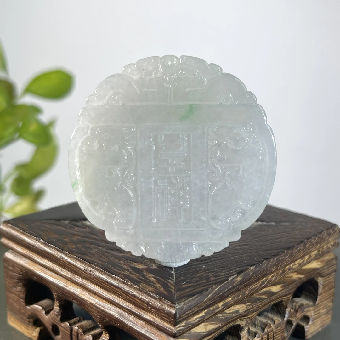 JXZC27-106 天然缅甸A货翡翠 龙凤呈祥