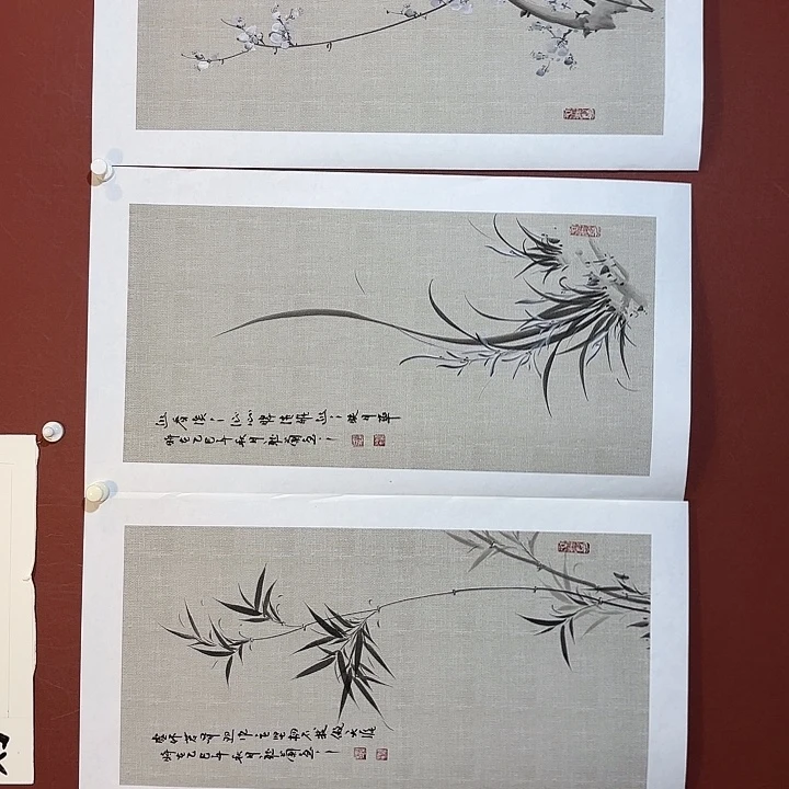 国画听兰老师花鸟