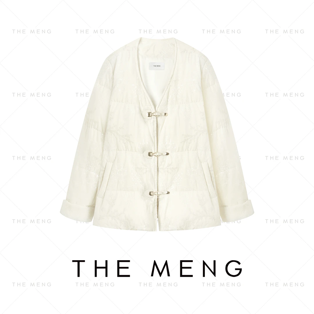 THE MENG【魔都】90白鹅绒丝绒锁温御寒新中式羽绒服#M244N0137