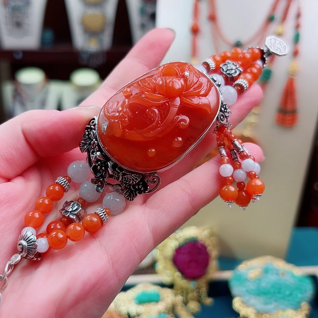 暗***醺手饰南红玛瑙未镶嵌手链