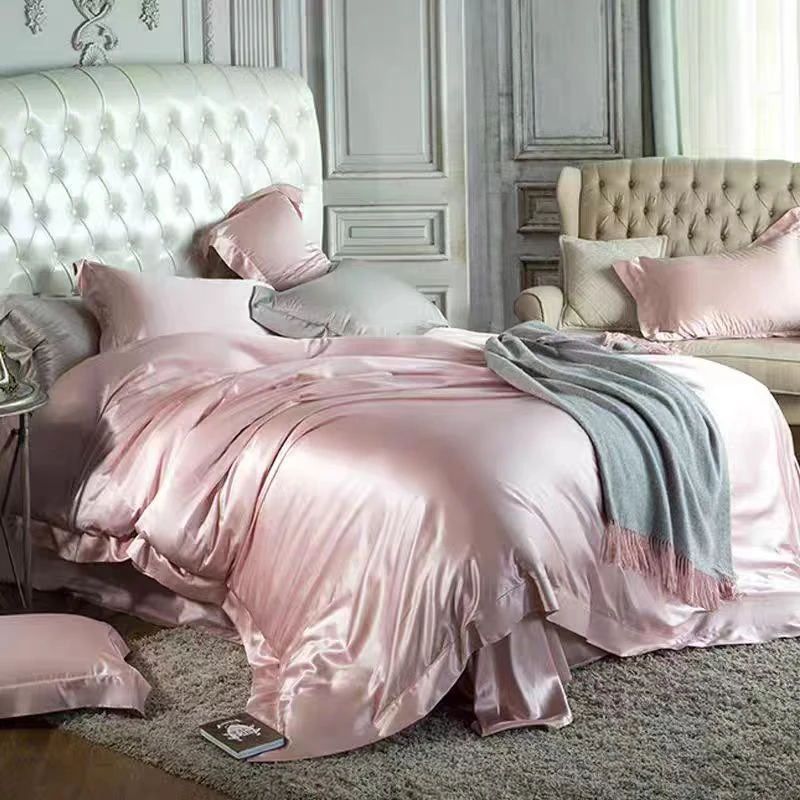 东帝兴匹马棉高端四件套床上用品床单纯色简约