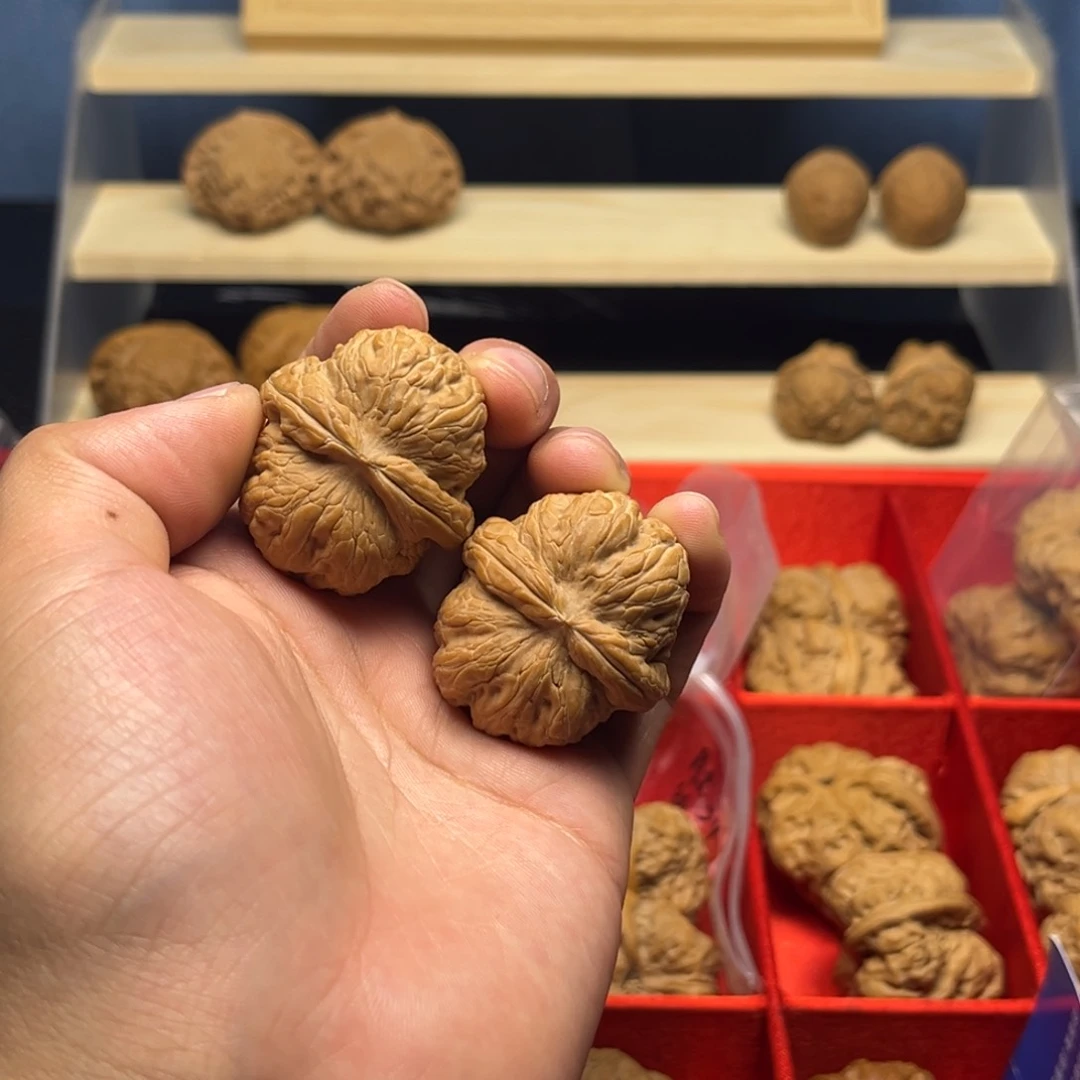 文玩核桃把件元宝35边38肚全品