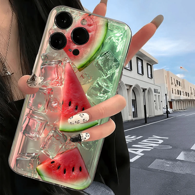 冰块西瓜苹果14proamx太空适用华为OPPO小米vivo手机壳16promax