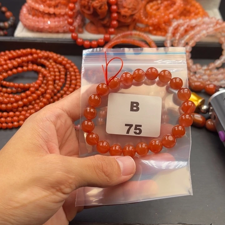 南红玛瑙未镶嵌多样性发货默认微瑕称重9mm