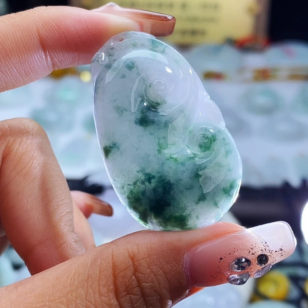 翡翠未镶嵌毛衣链4508