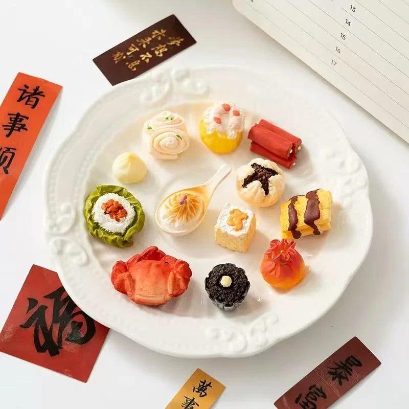 真立体广式点心冰箱贴创意美食家居装饰磁性贴