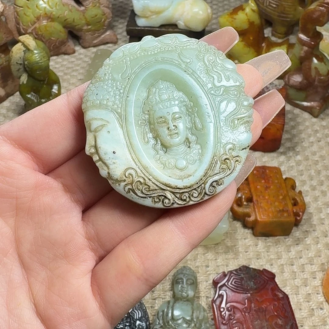白玉菩提吊坠挂件