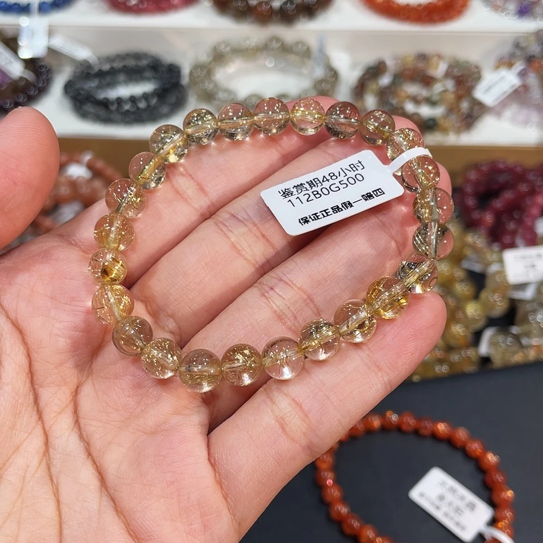 手链发晶未镶嵌烟花钛晶8mm