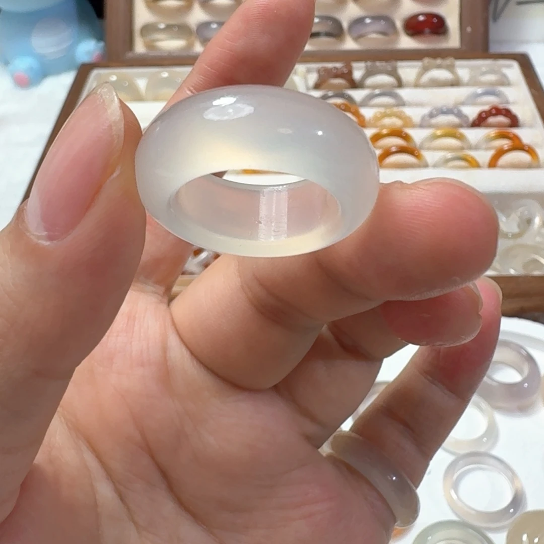 合金戒指玛瑙/玉髓木*.007白冰卡16.9