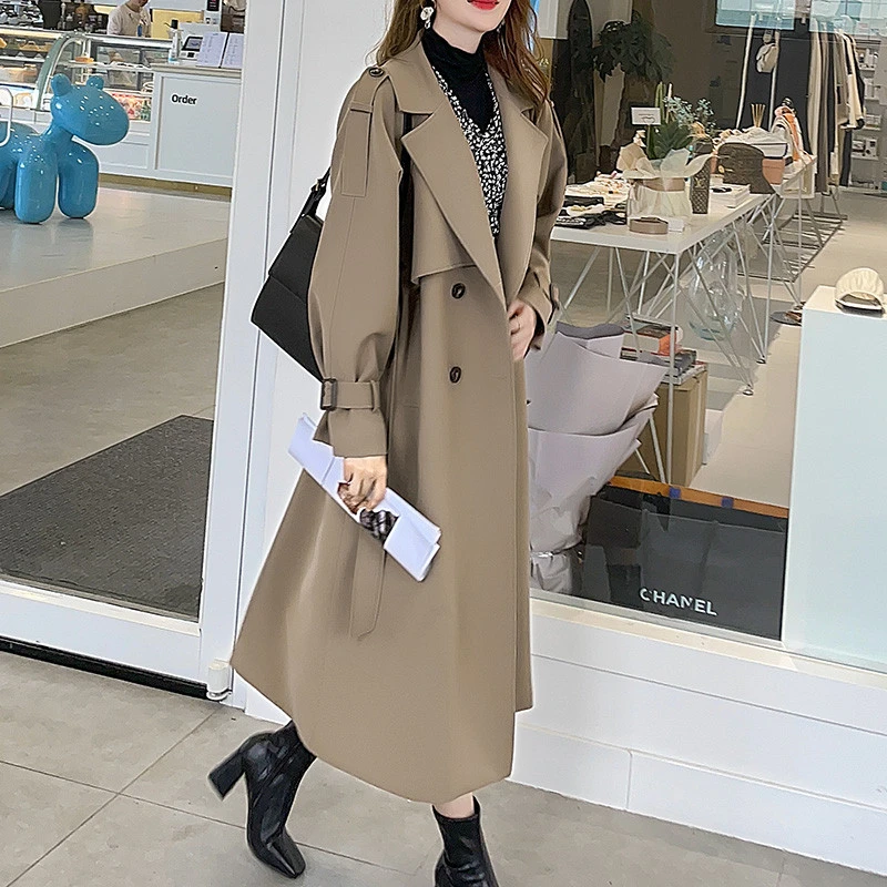 今年流行的气质大衣女大码秋季风衣外套女春年新款长款高级感