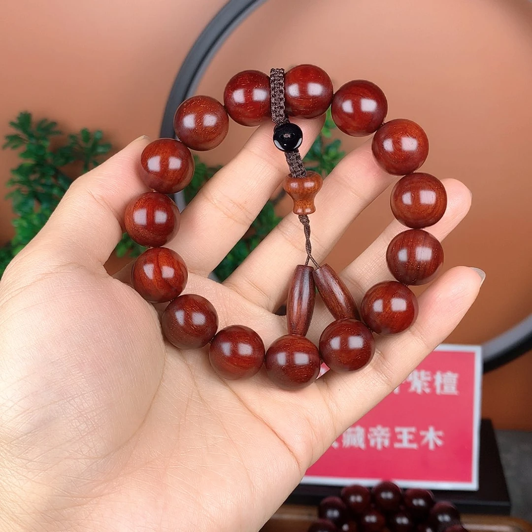 木宝阁小叶紫檀手串，尺寸15mm（现货实拍）