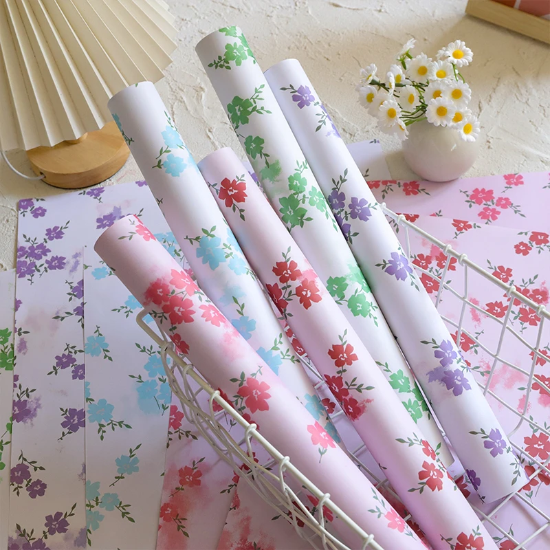 春日碎花系列鲜花包装纸加厚包花牛皮纸花束包花纸花艺diy资材