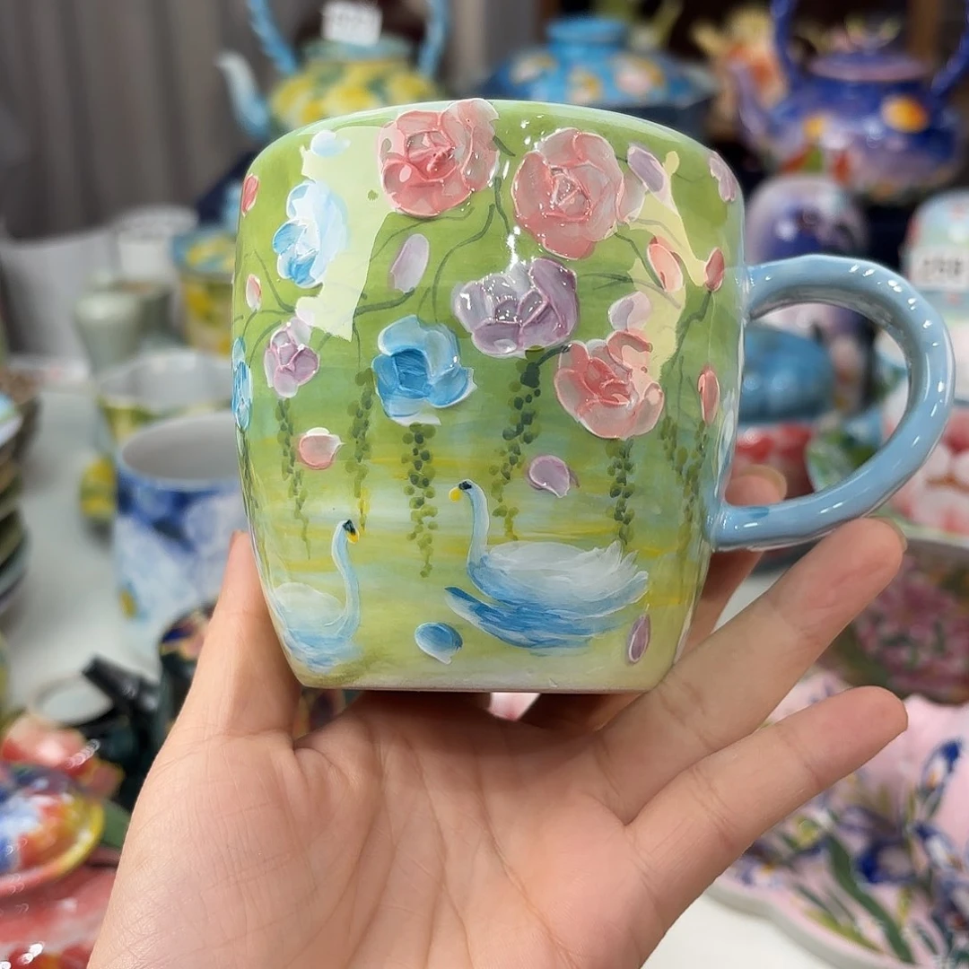 景德镇手绘高温釉下彩陶瓷茶具