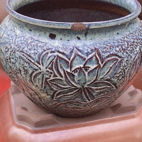 紫砂花盆口20高度17瑕疵