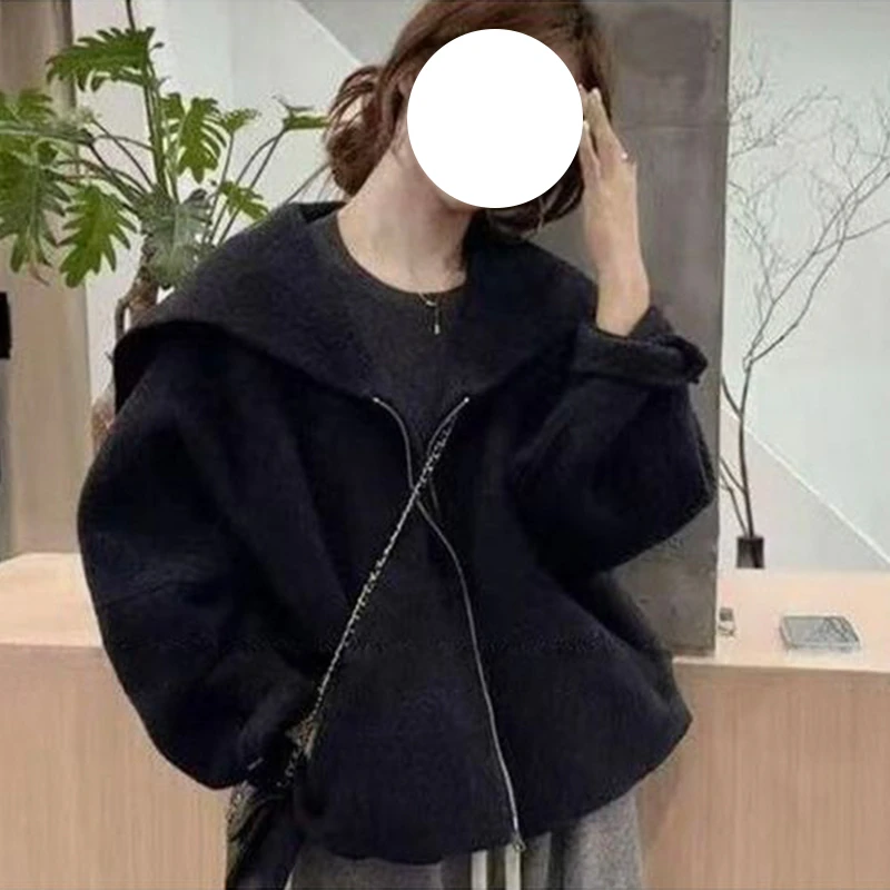 大码女装胖MM韩版宽松慵懒短外套女秋冬季新款氛围感时尚外穿上衣