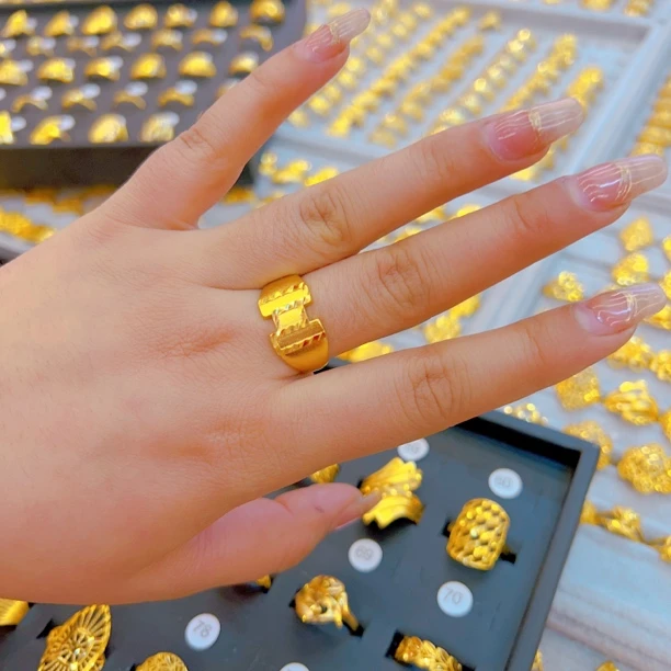 铜合金戒指 140时尚新款休闲轻奢精美开口戒指久不掉色