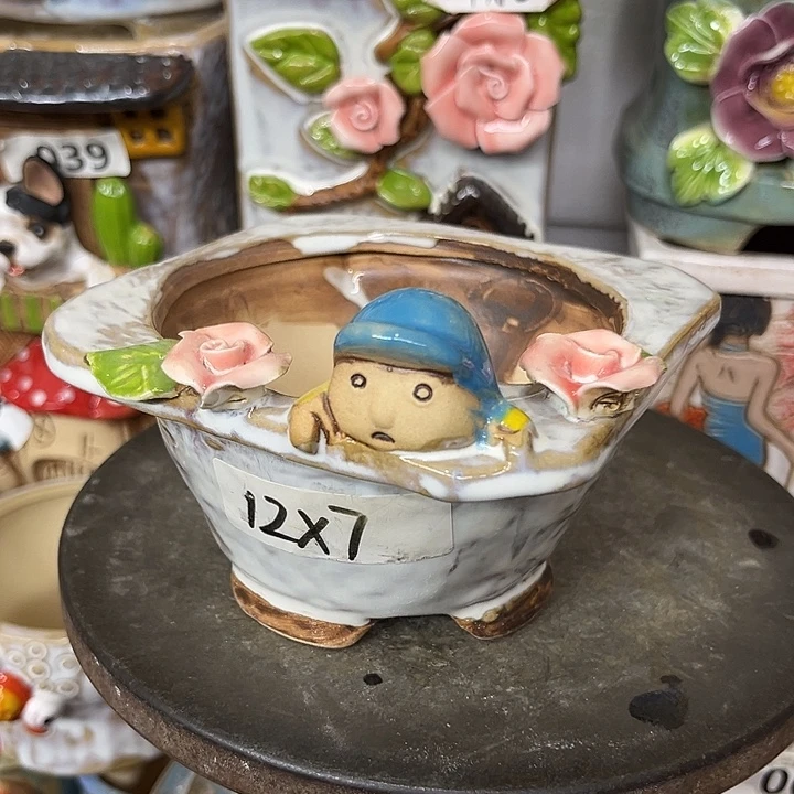 粗陶材质多肉花盆