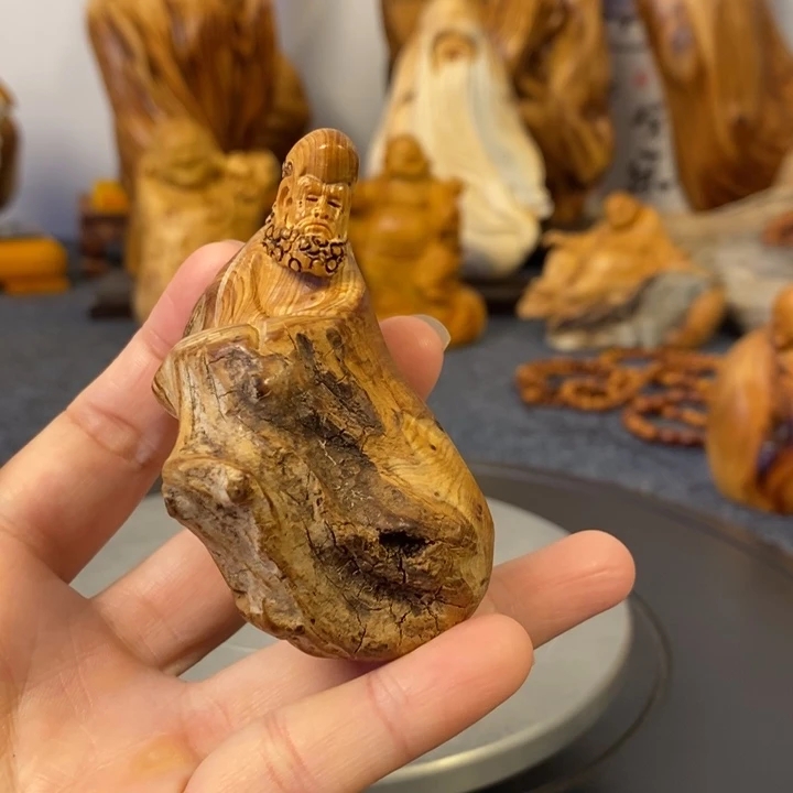 柏木（崖柏）太行崖柏达摩手把件