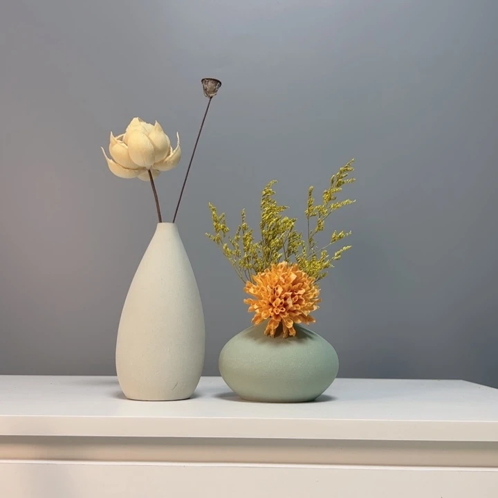 陶瓷花瓶景德镇手作陶瓷花瓶摆件无孔