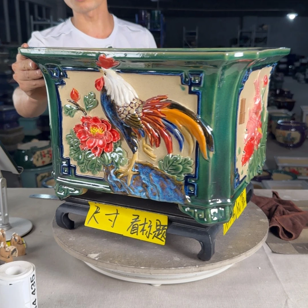 一风堂石湾花盆 内35*22缝隙