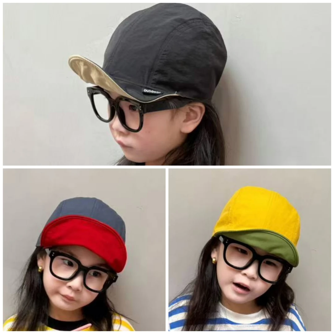 大金定制夏季薄款三色百搭可调节男女童搭配前进帽