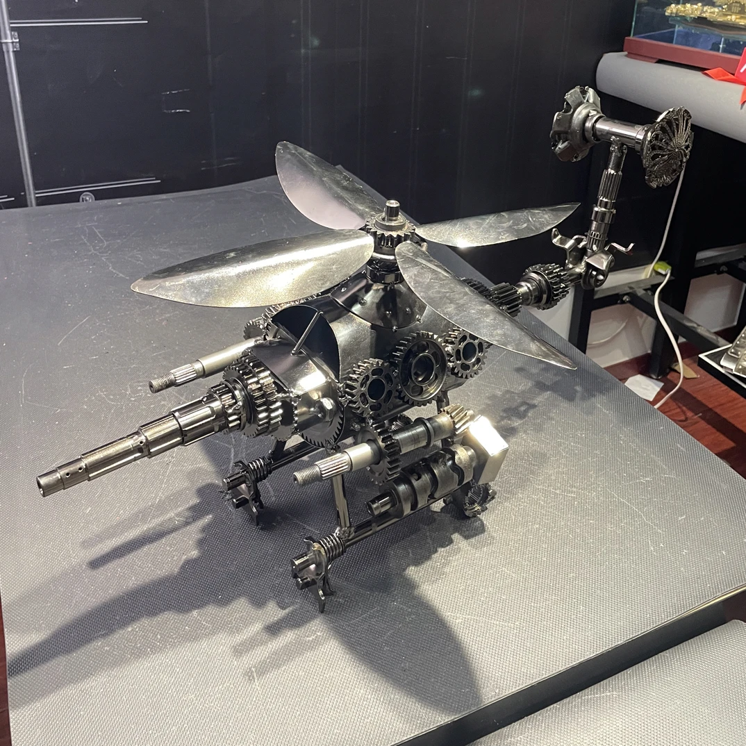 纯手工全金属可以拼装组装的飞机模型男生礼物