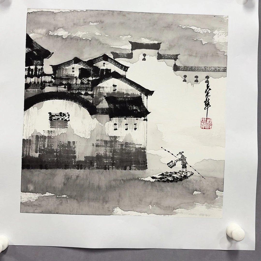 国画亲笔手绘放心去藏