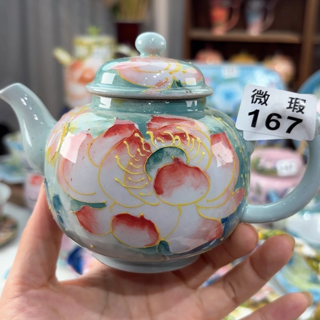 景德镇手绘高温釉下彩陶瓷茶具