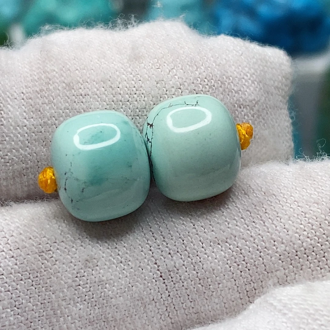 绿松石未镶嵌天然原矿 地大质检10mm