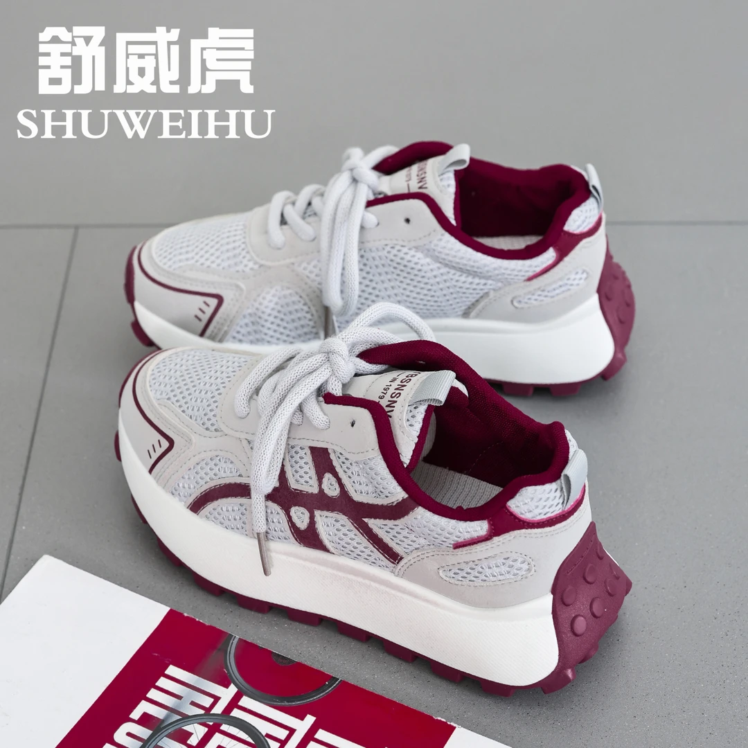 2025秋季新款厚底登山运动鞋增高时尚百搭老爹鞋舒适轻便厚底女鞋