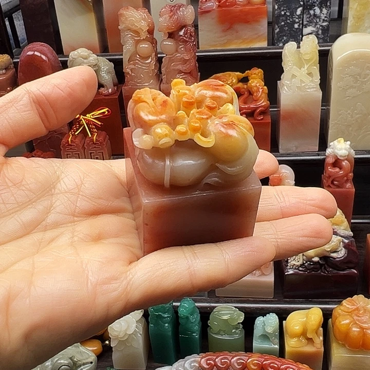 寿山石印石寿山石手工雕刻