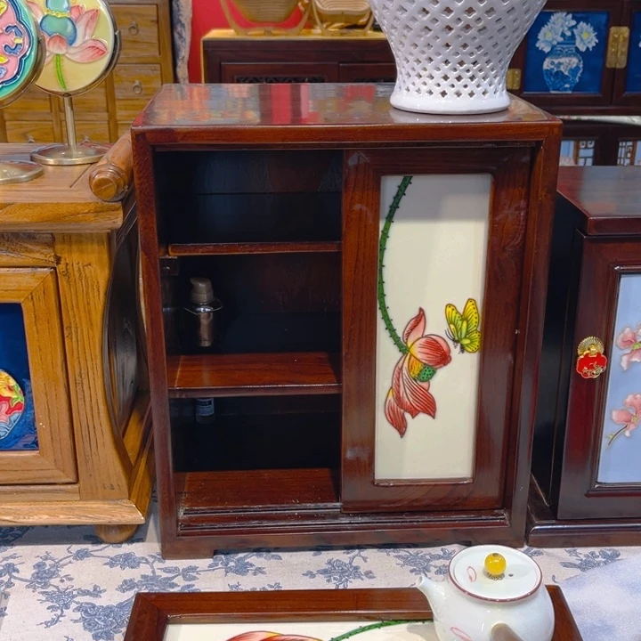 陶瓷瓷板画艺术作品三层大柜子