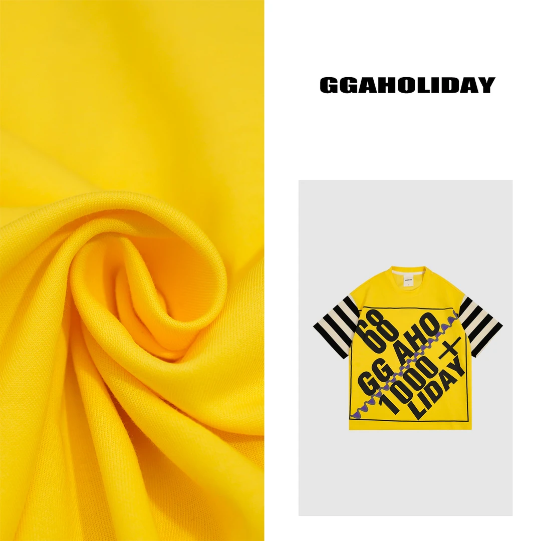 【上新】GGAHOLIDAY夏季时尚宽松休闲印花圆领潮流短袖T恤-152502