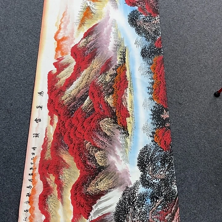 嘎***哥国画小六尺山水一副