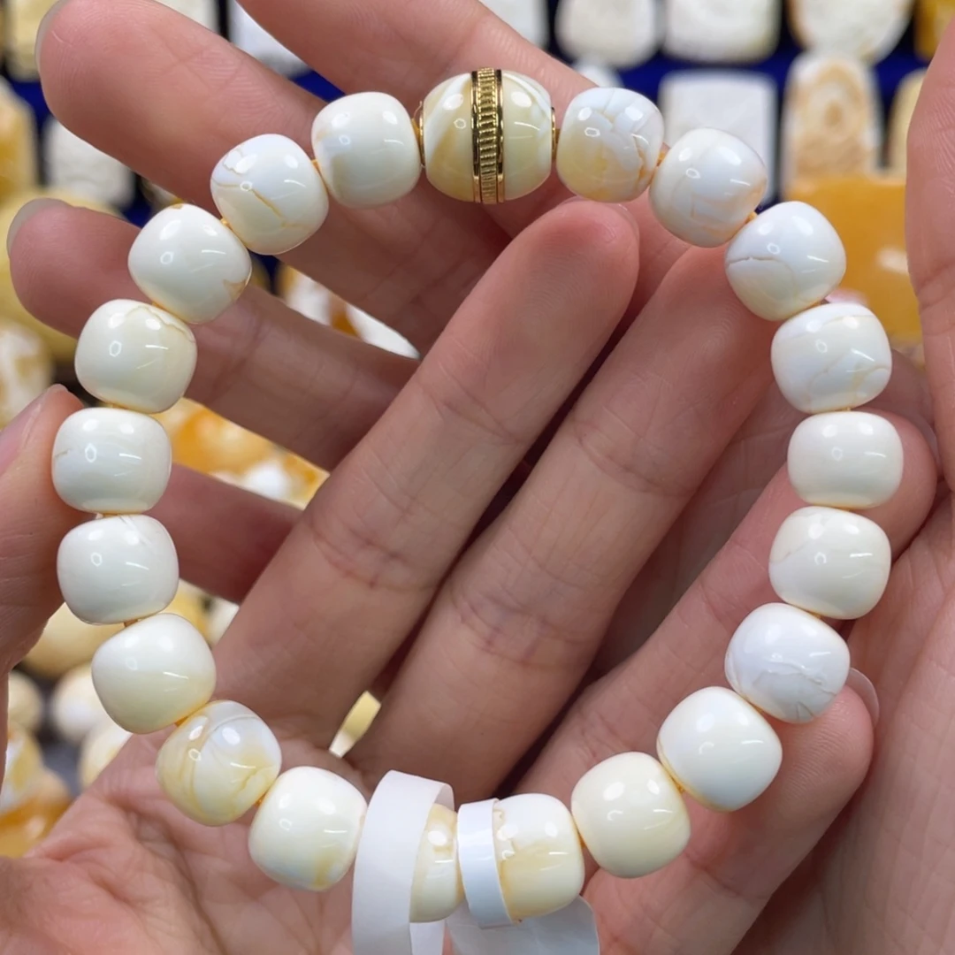 蜜蜡裸石未镶嵌琥珀蜜蜡手串卡10mm