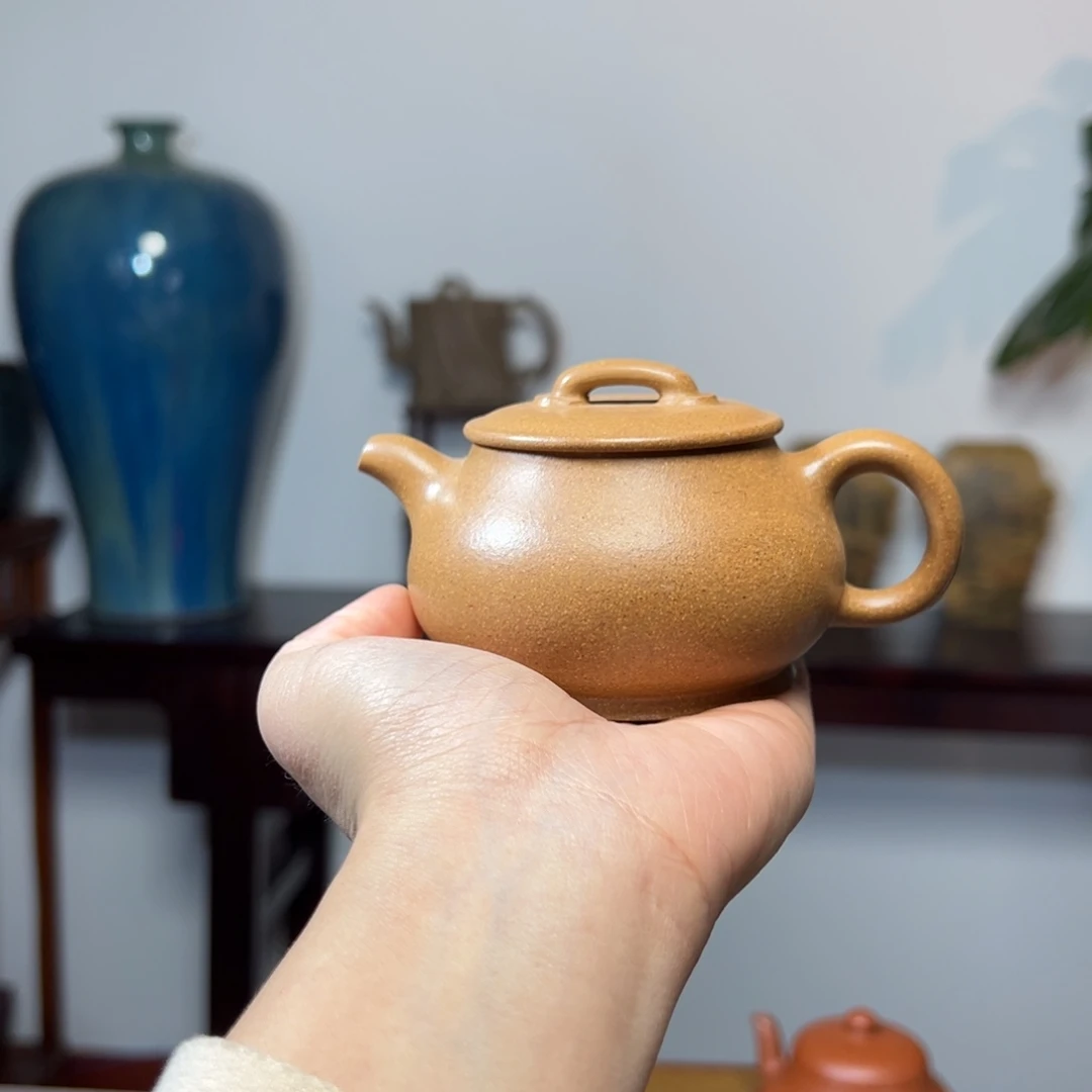 茶壶紫砂儒像黄金段160