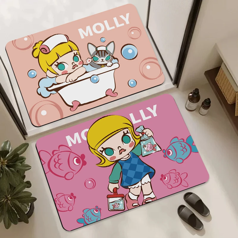 茉莉卡通玛特浴室吸水地垫软硅藻泥卫生间门口防滑脚垫子厕所地毯